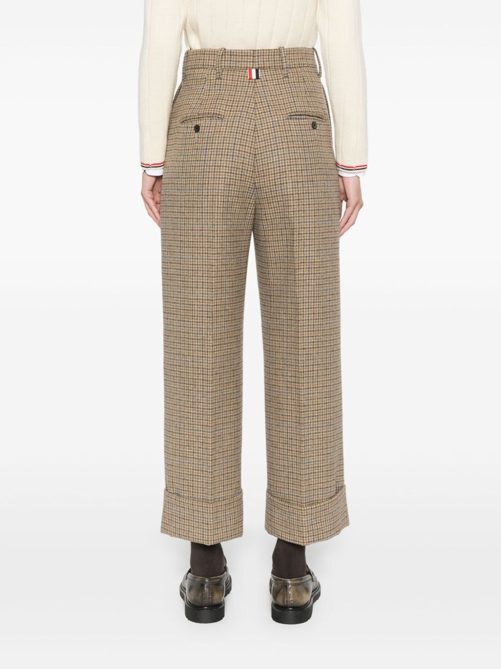 Ginclub check Cheviot tweed trousers - 4