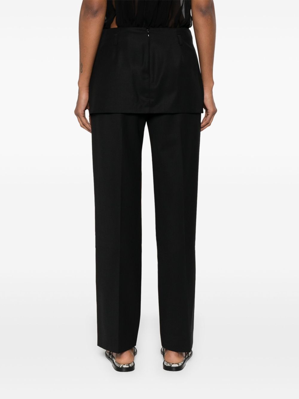 layered skirt trousers - 4
