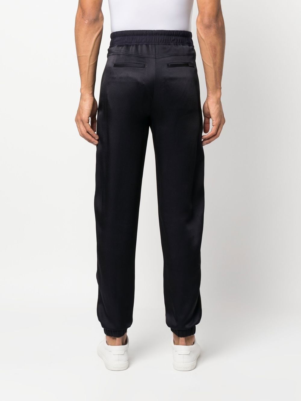 glossy-finish track pants - 4