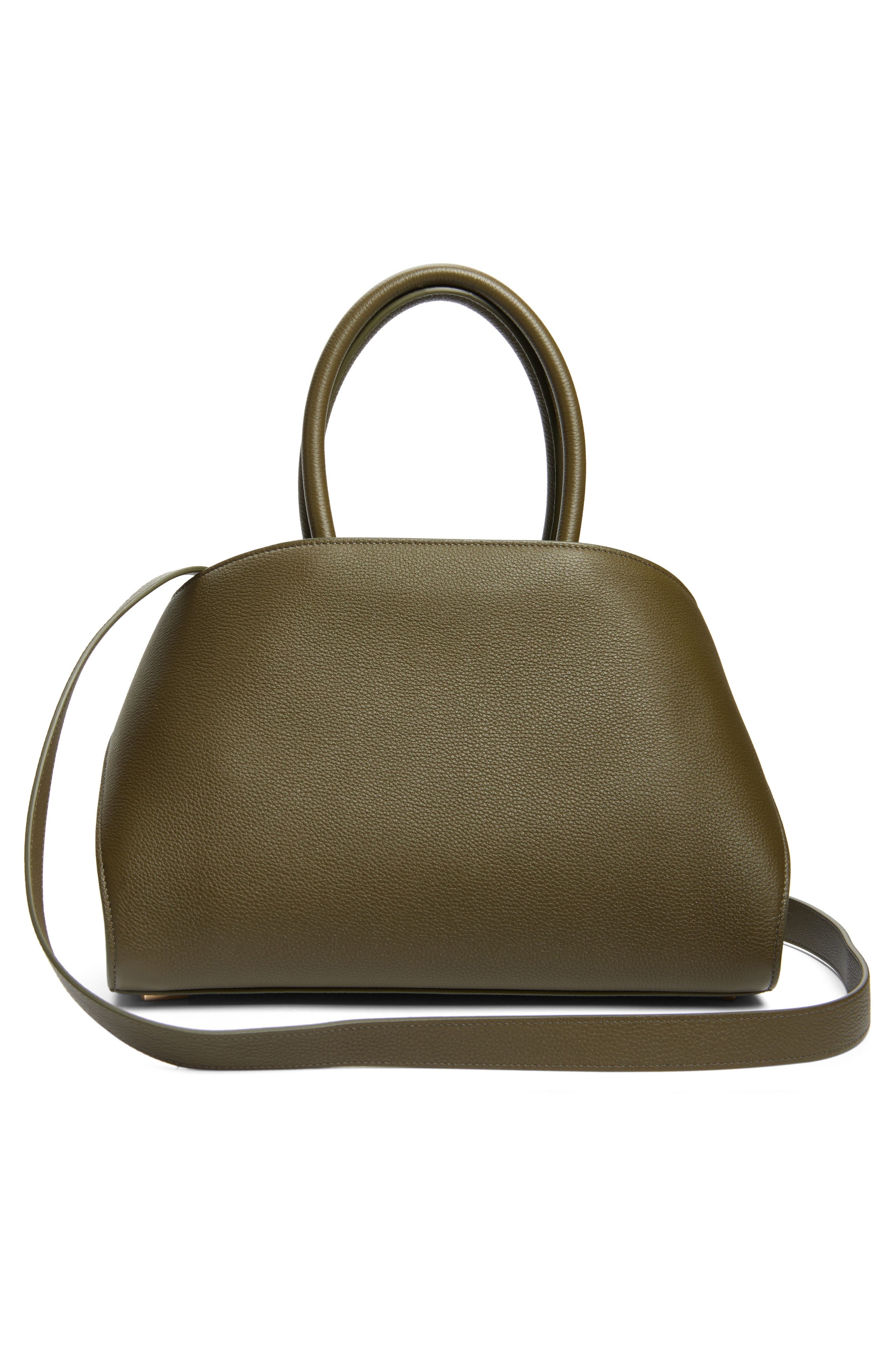 FERRAGAMO Small Hug Grained Leather Top Handle Bag in New Olive at Nordstrom - 4