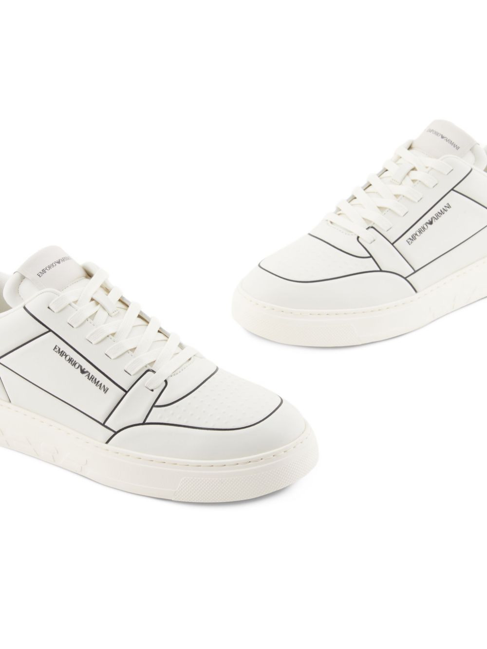 logo-detail leather sneakers - 5