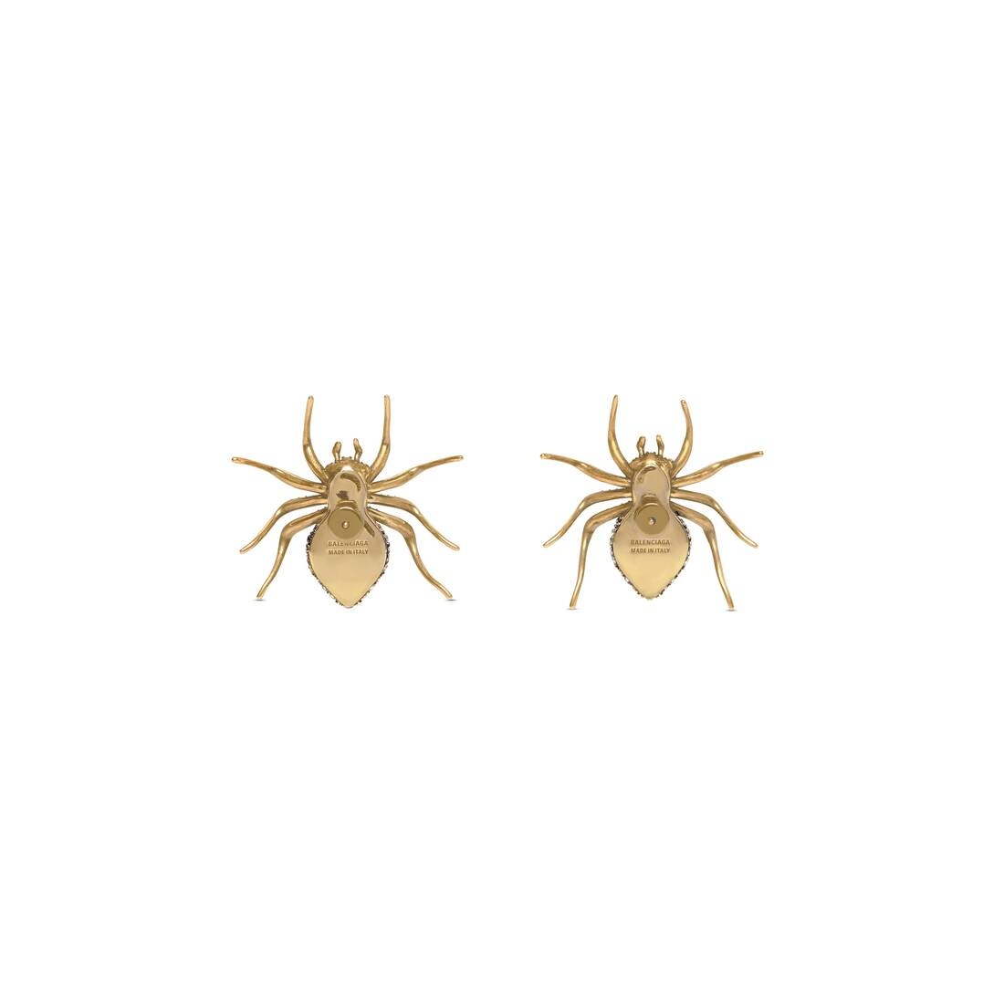 Women's Goth Spider Earrings in Grey - 3
