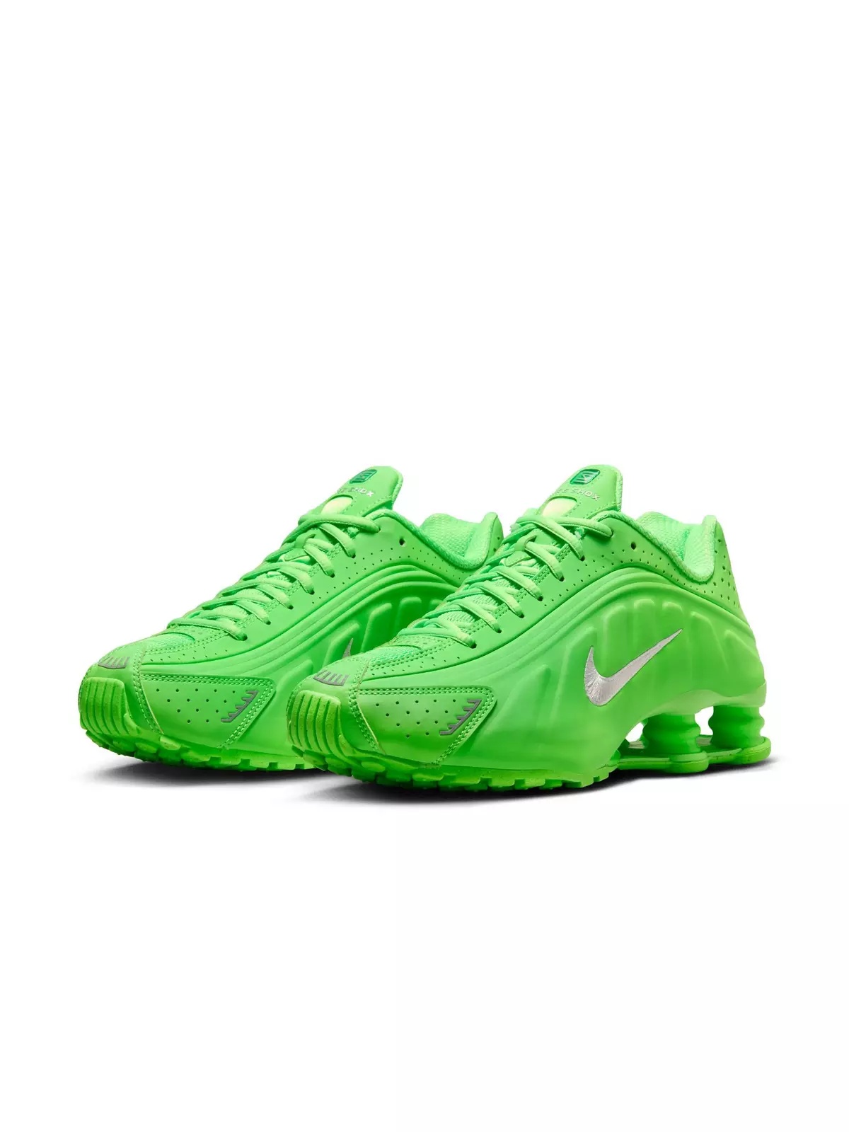Shox R4 "Green Strike/Metallic Silver" Women's Shoe - 5