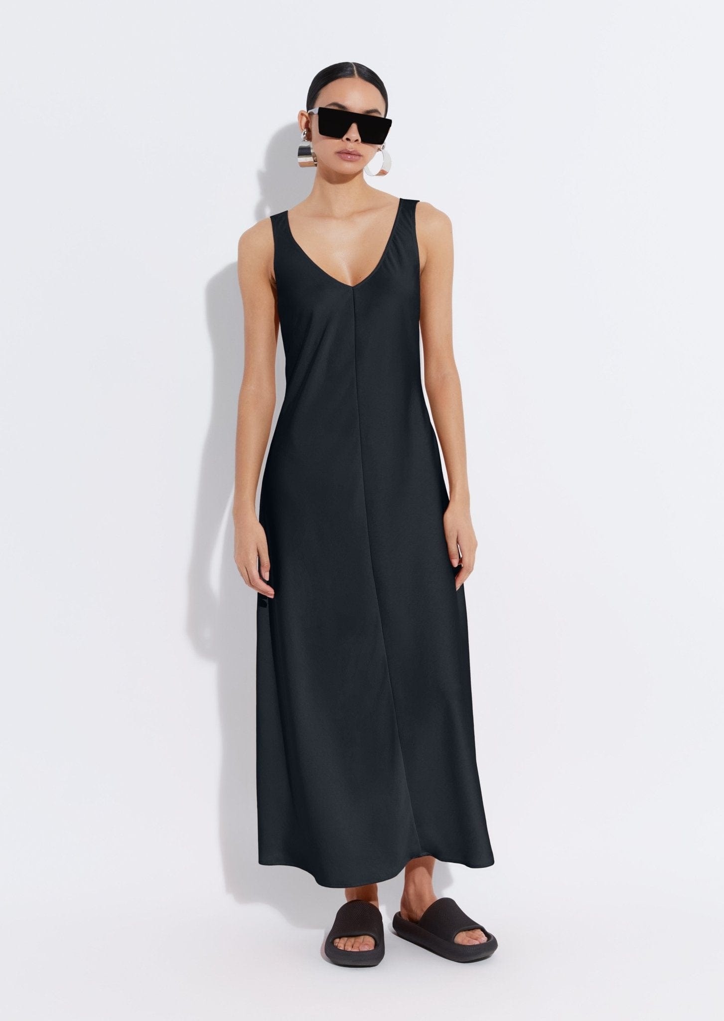 Satin Bias Maxi Dress - 2