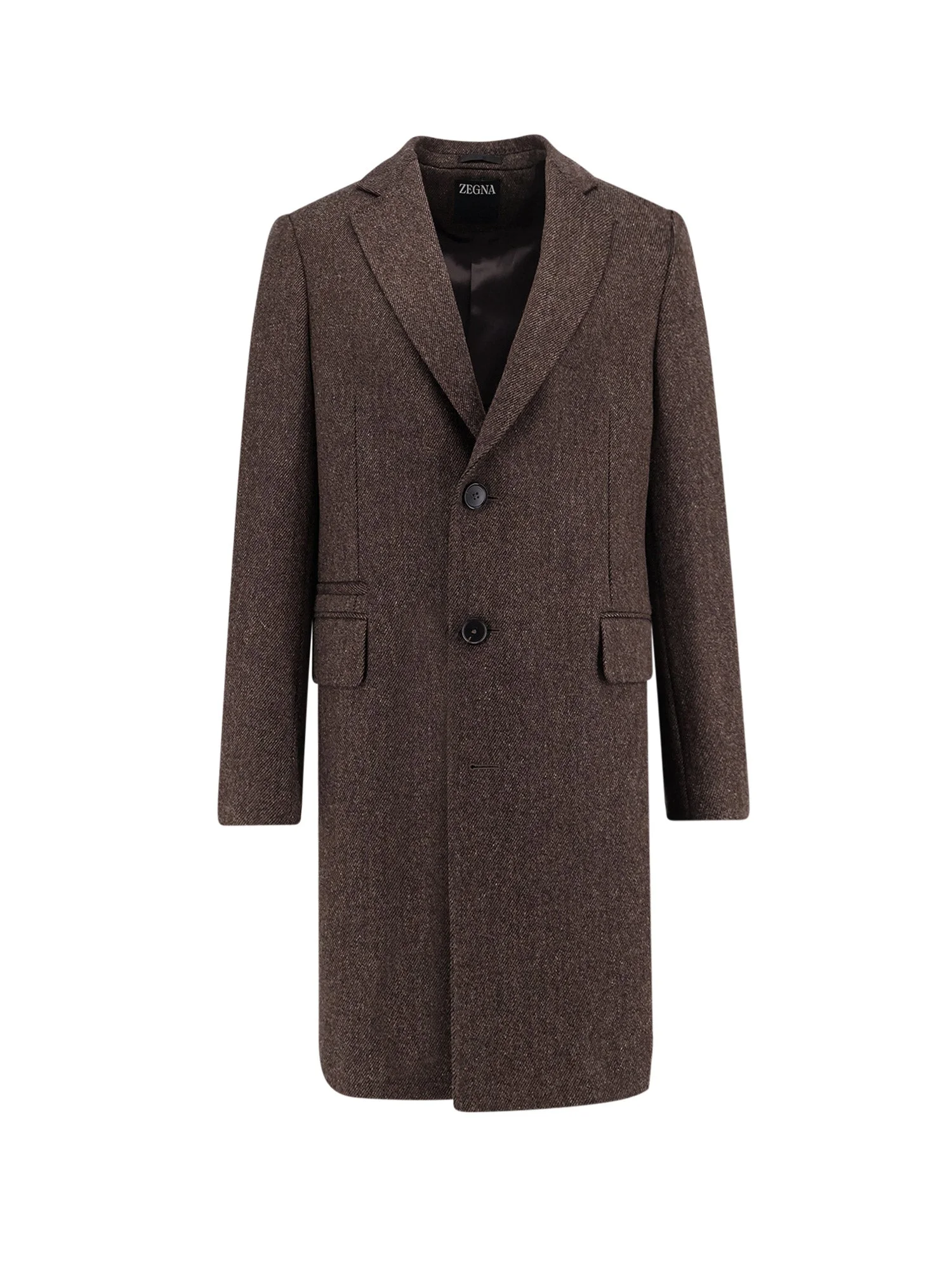 Single-Breasted Wool Coat - 1