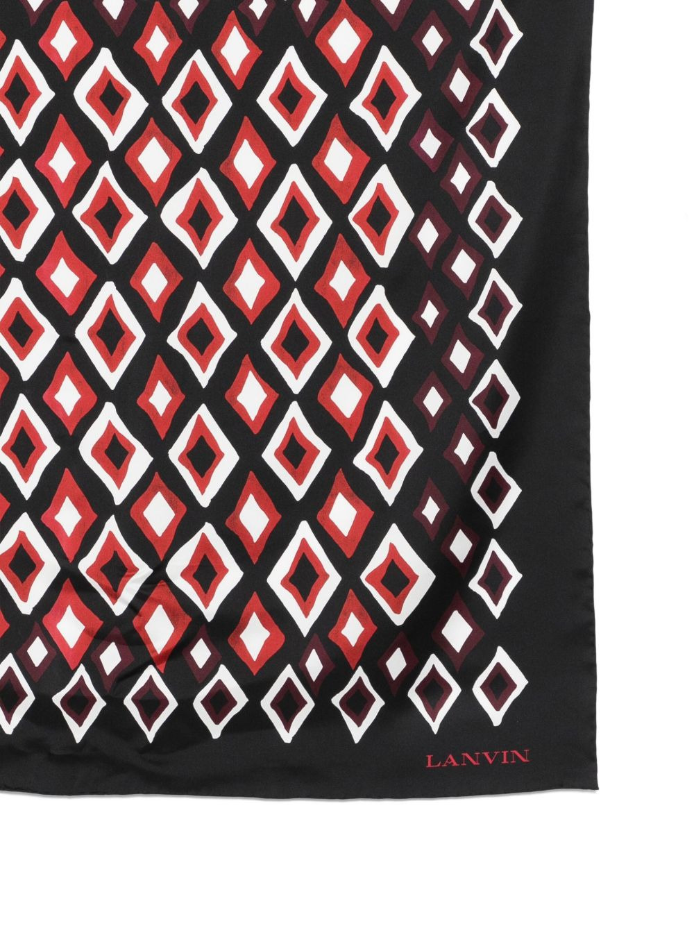 diamond-pattern silk scarf - 3