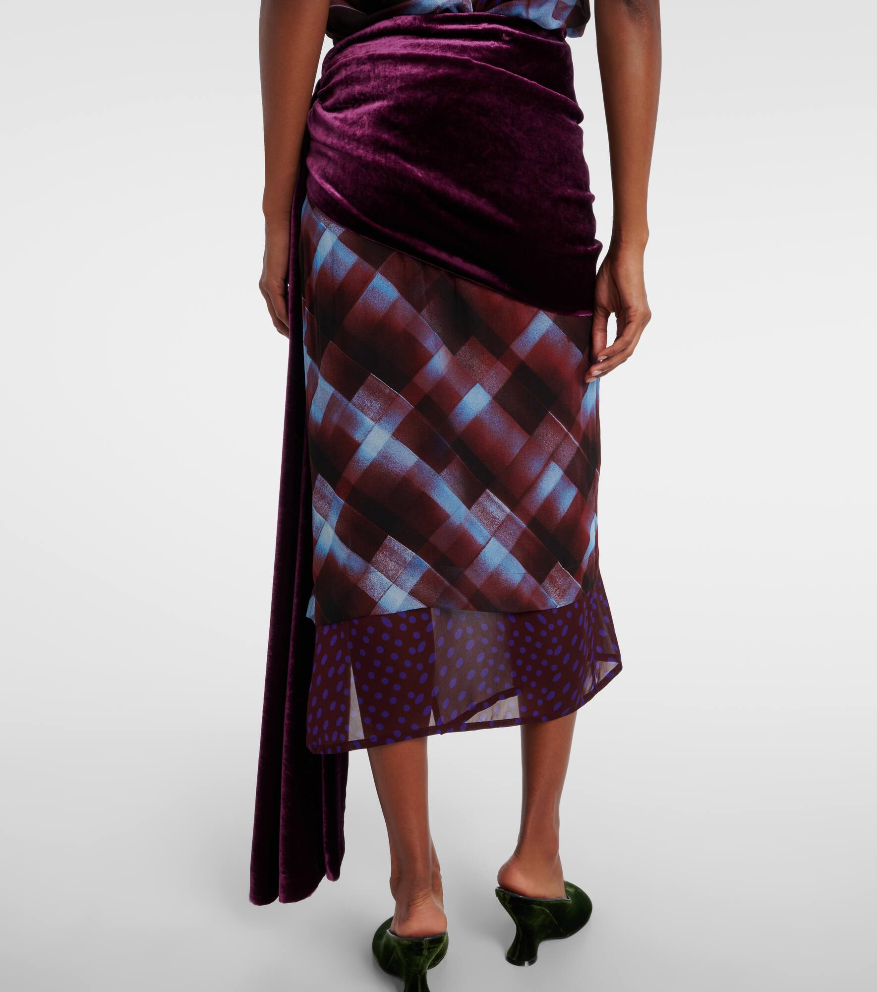 Draped midi skirt - 5