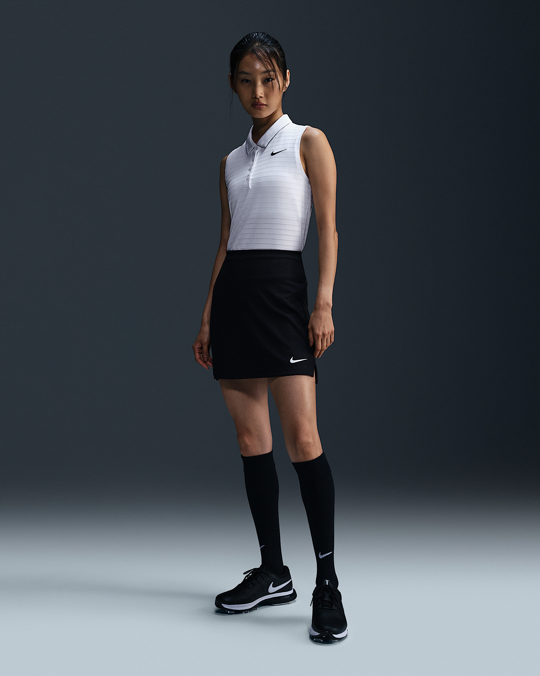 Nike Victory Women's Dri-FIT Sleeveless Striped Golf Polo - 4