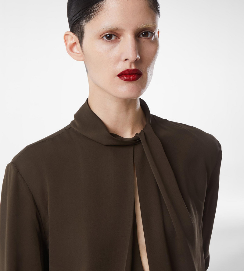 TOM FORD WASHED SILK GEORGETTE LONG SLEEVE BLOUSE outlook