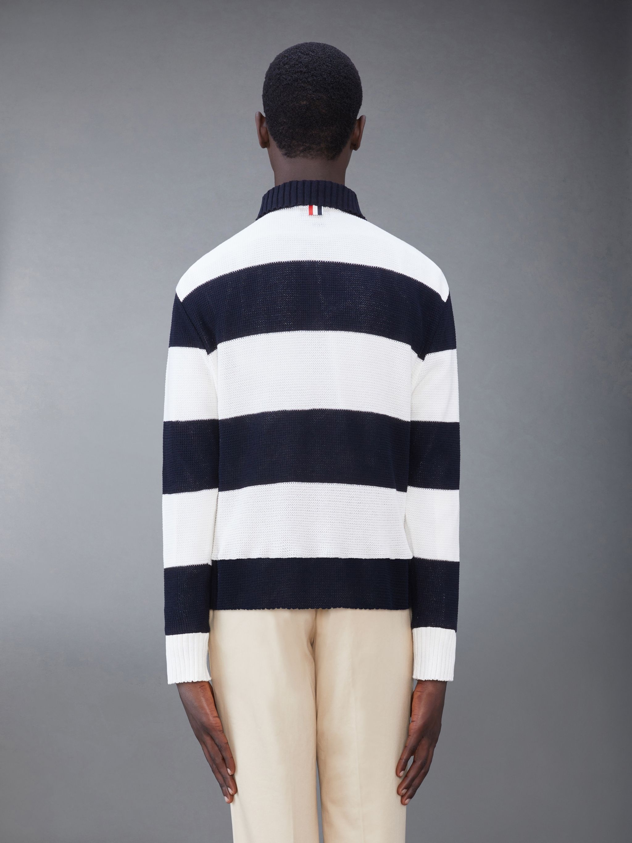 striped knitted polo shirt - 2
