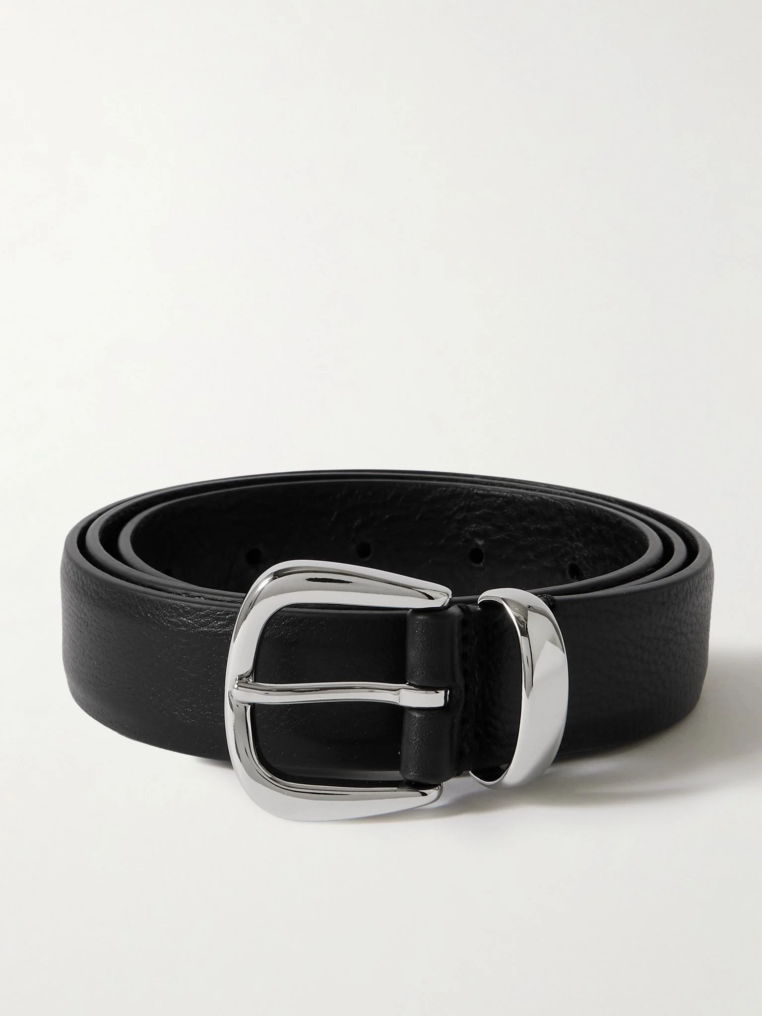 3cm Leather Belt Black - 1