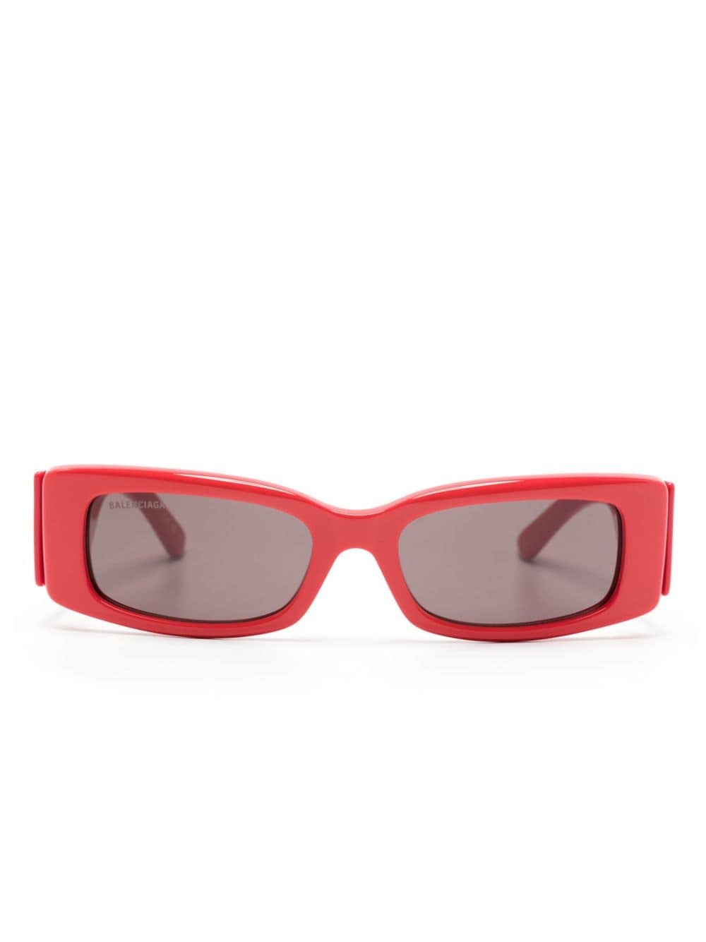 logo-print rectangle-frame sunglasses - 1