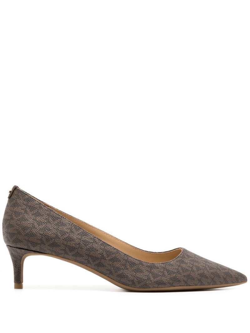 Alina 50mm monogram-print pumps 1