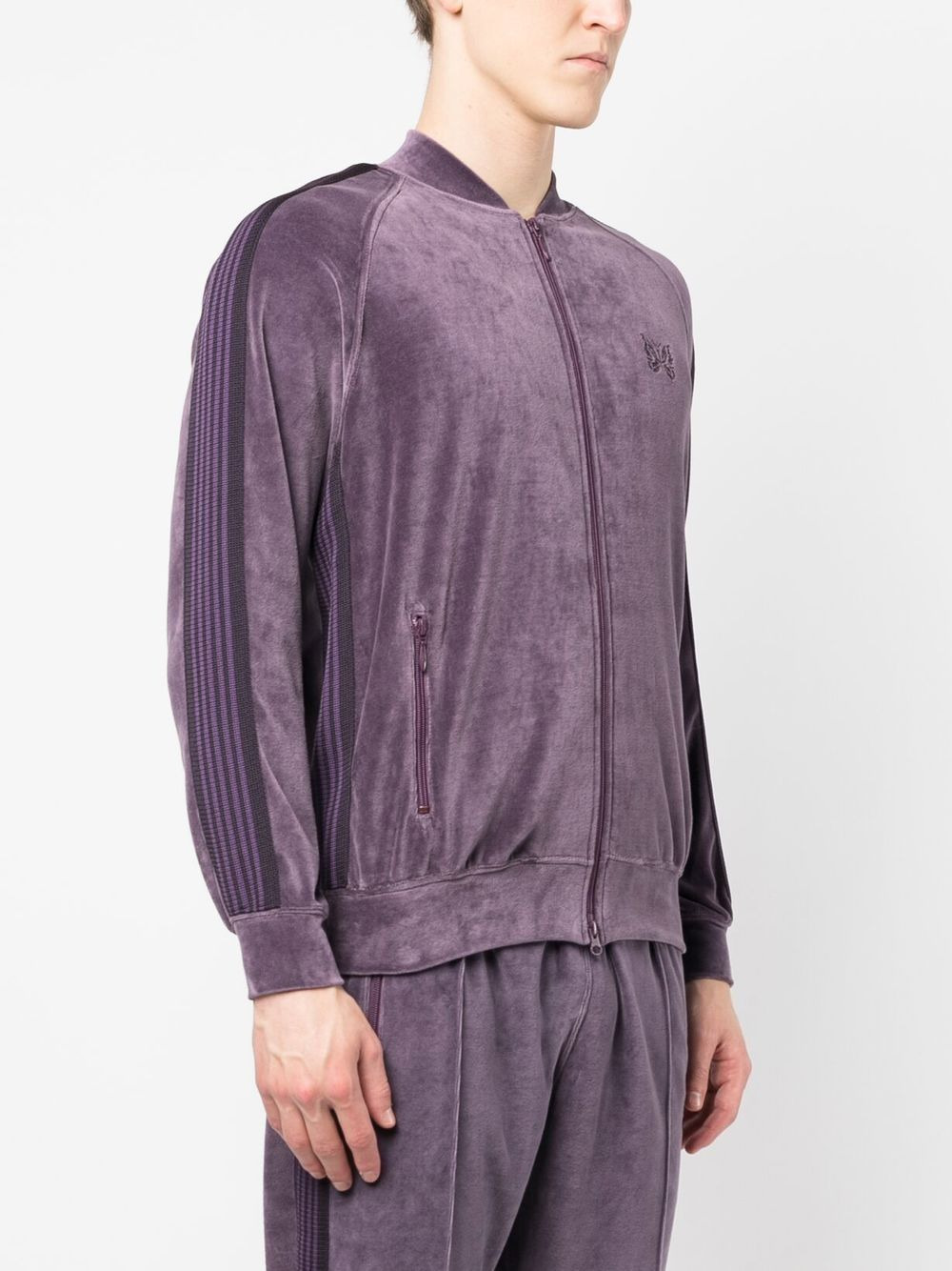 velvet-effect jacket - 3
