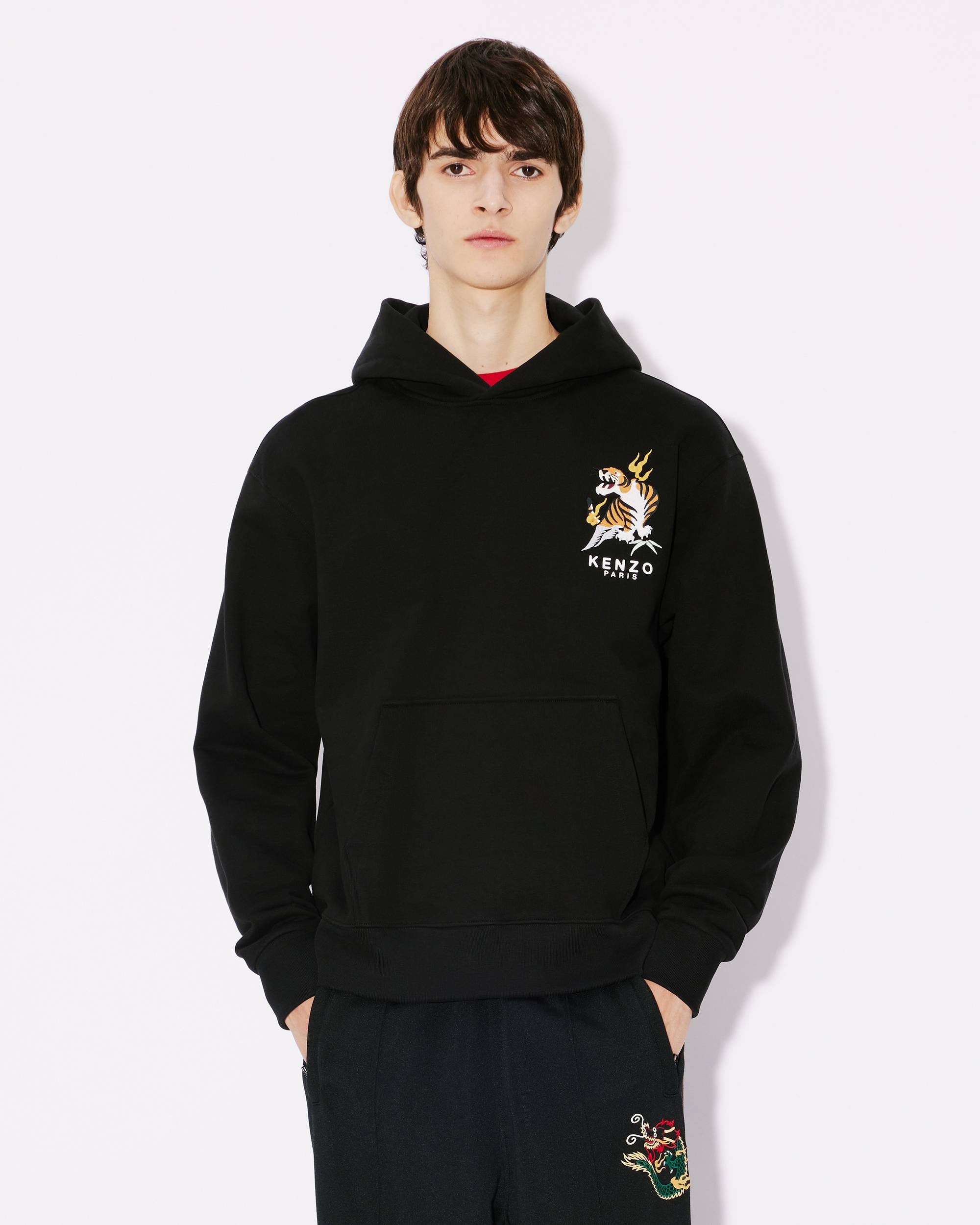 'Year of the Dragon' classic hooded embroidered sweatshirt - 3