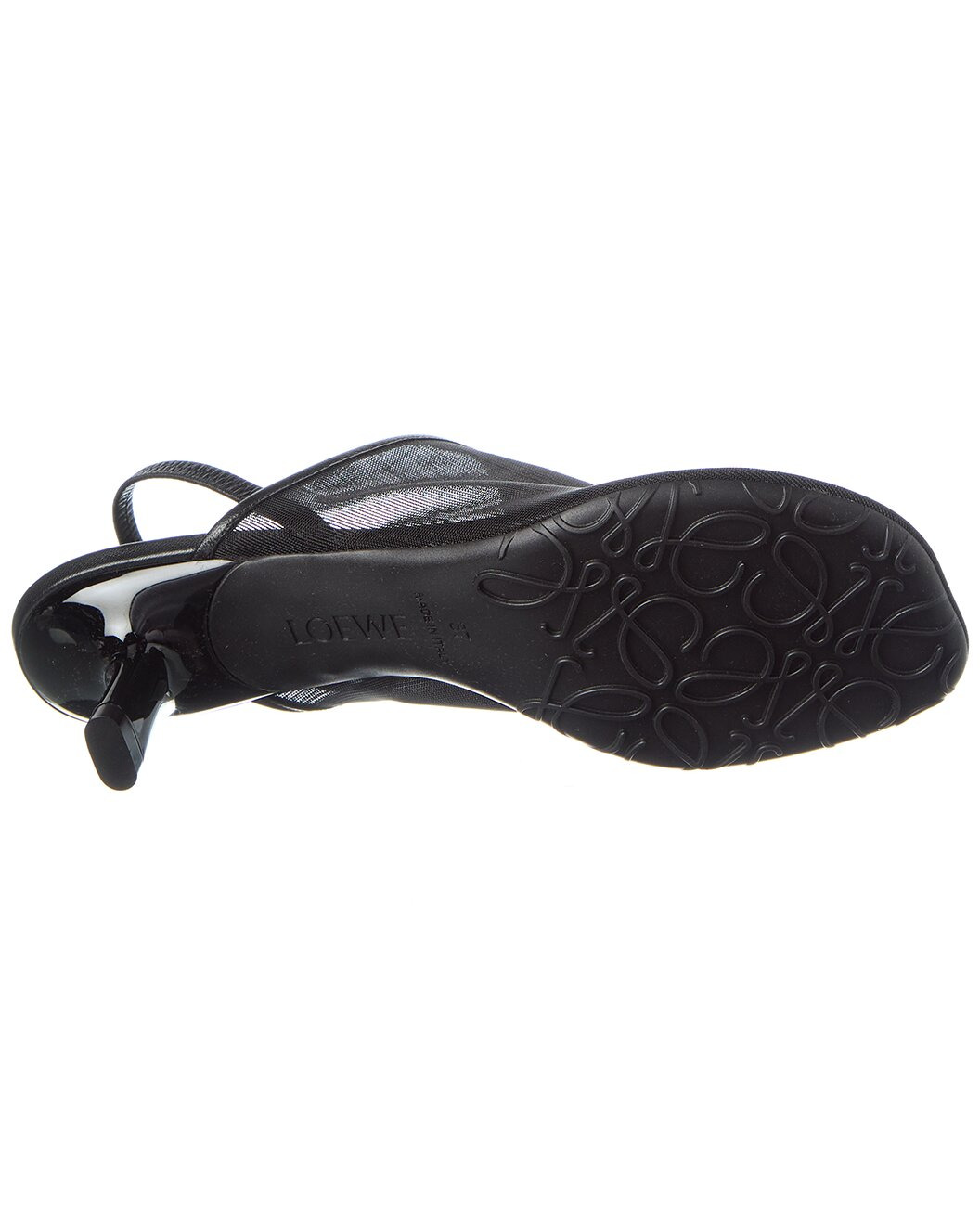 Loewe Petal Mesh & Leather Slingback Pump - 4