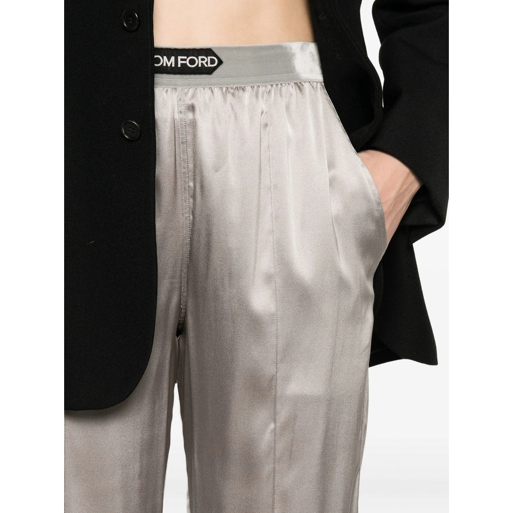 Tom Ford Grey Trousers - Straight Trousers Women - 3