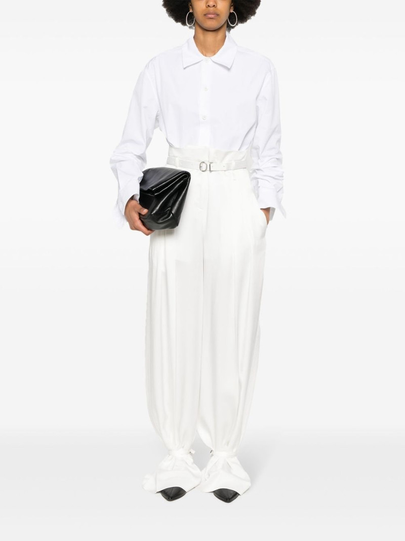 Jil Sander crepe pleated straight trousers outlook