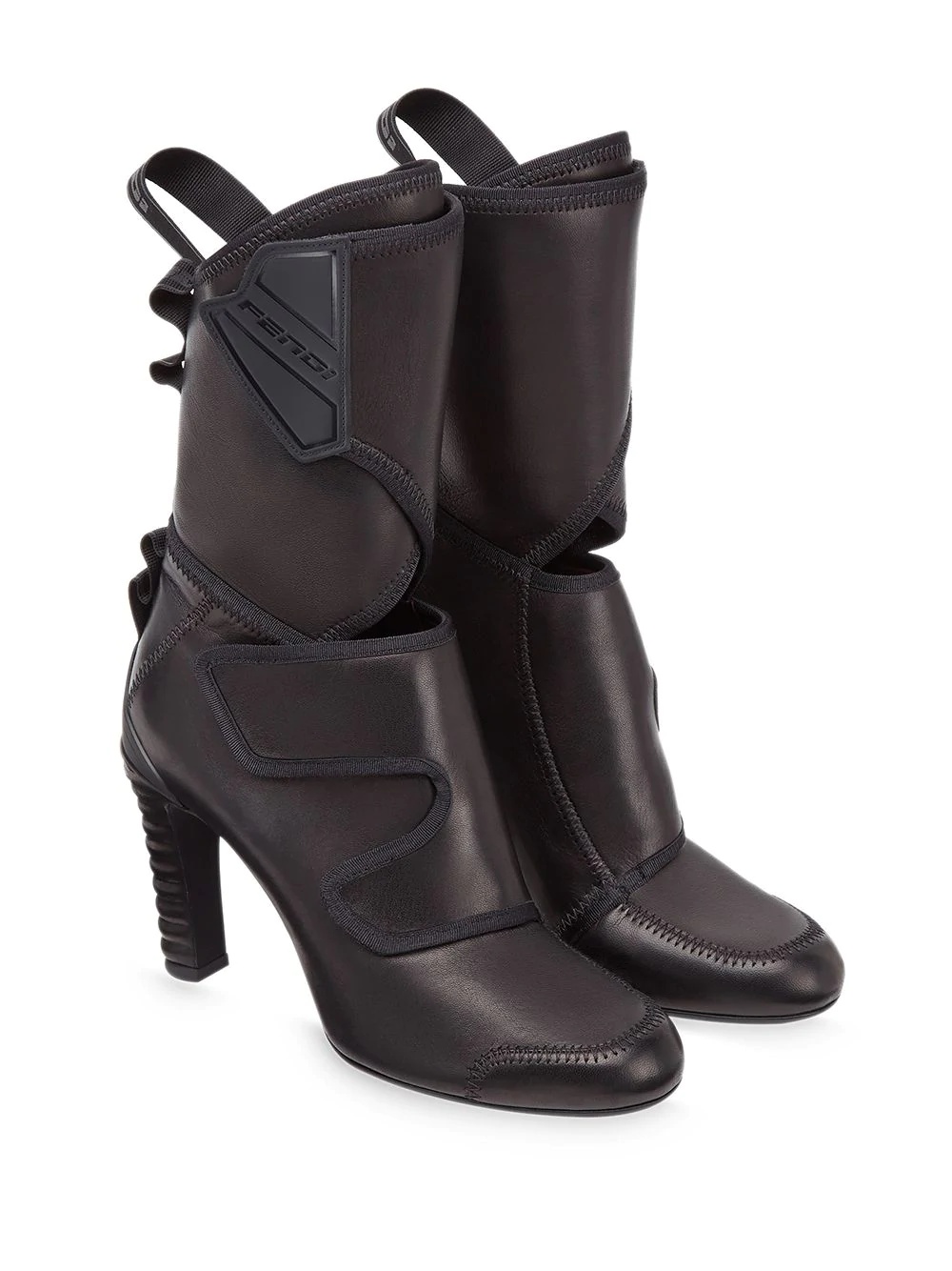 touch-strap mid-calf boots - 4