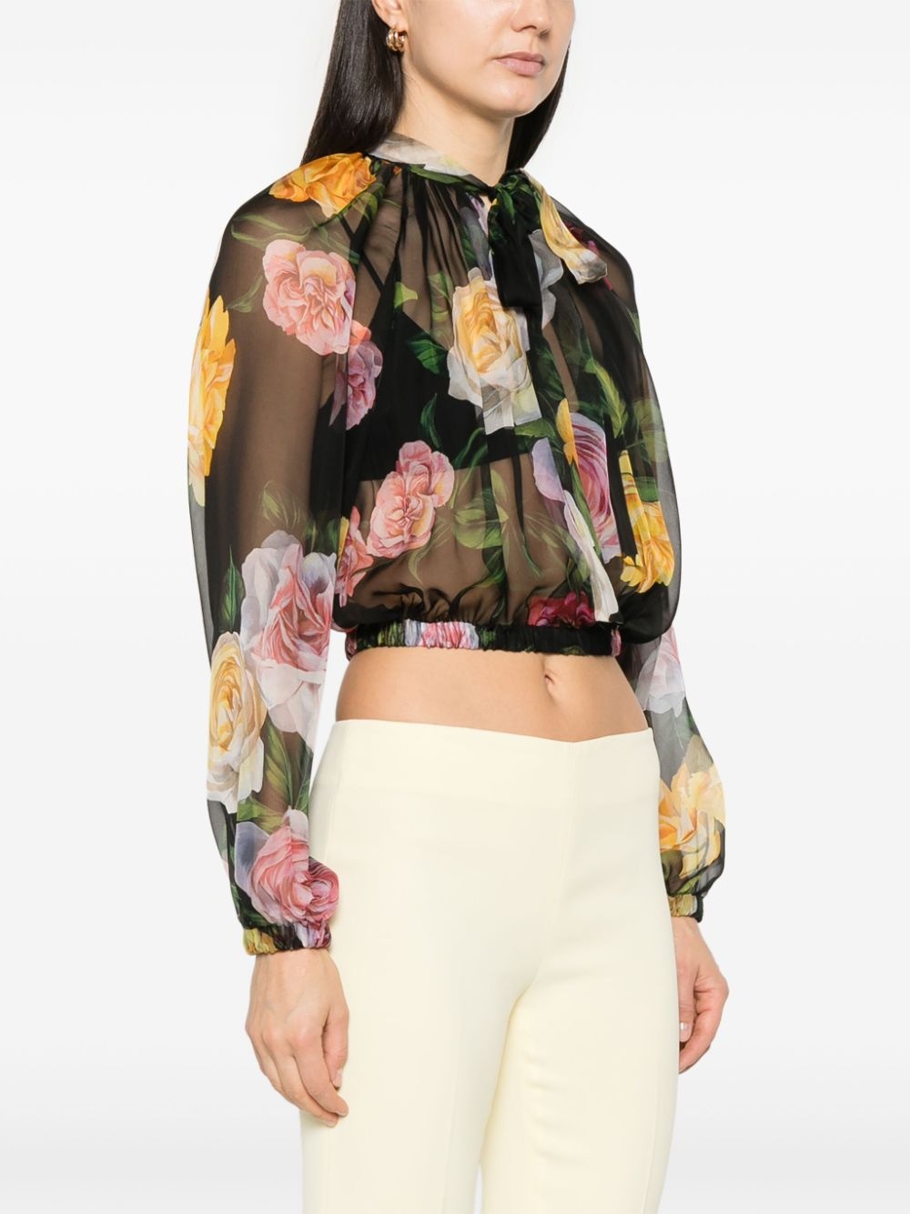 floral-print blouse - 3