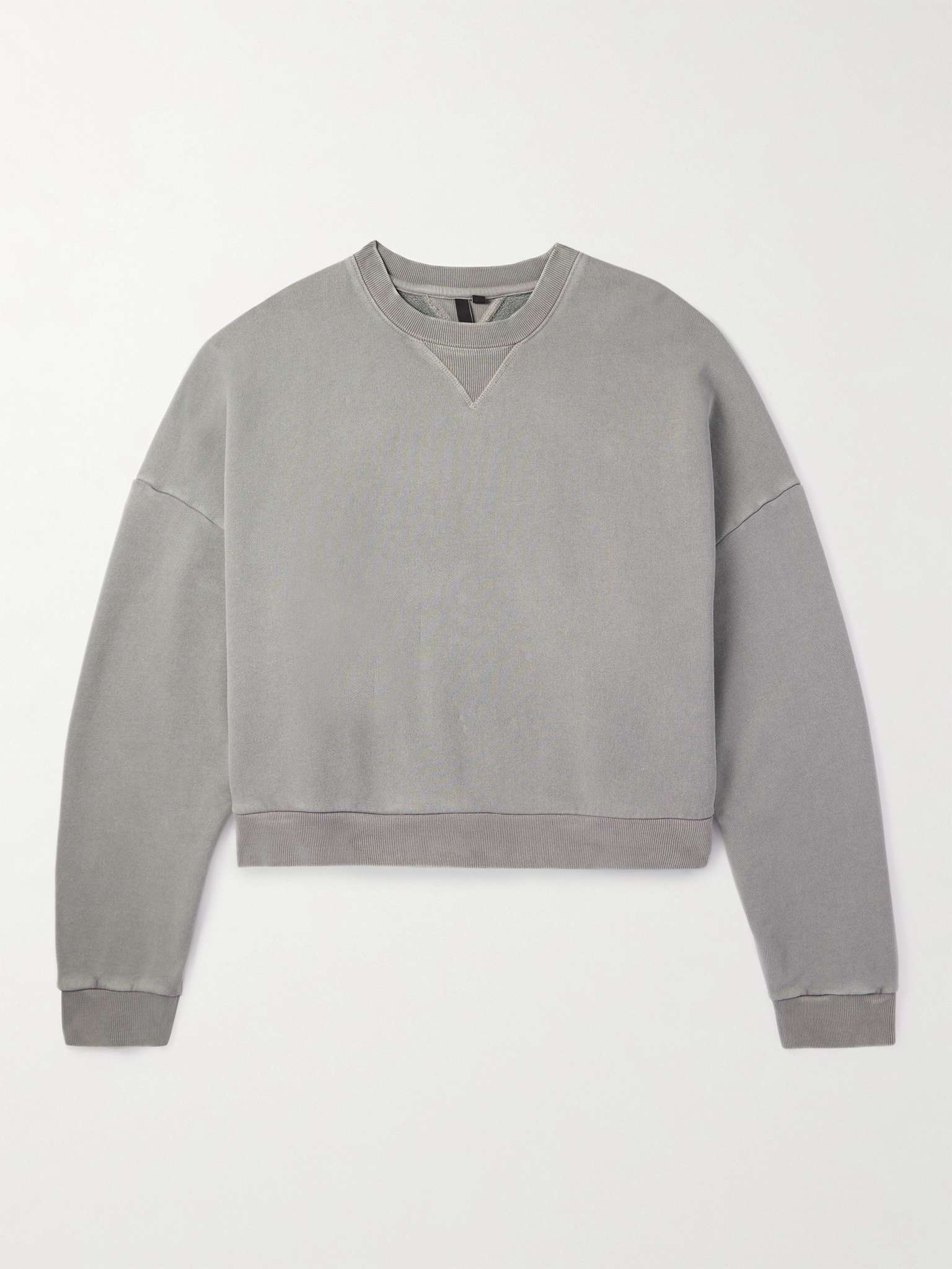 Enzyme-Washed Cotton-Jersey Sweatshirt - 1