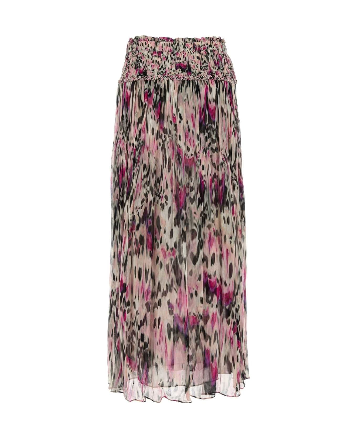 Printed Silk Rolande Skirt - 2