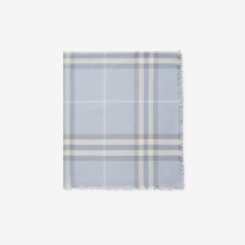 Wide Check Wool Scarf 6