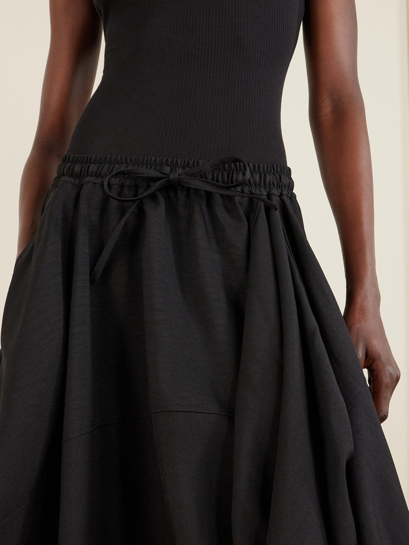 + Y-3 Ruched Recycled-shell Skirt 4