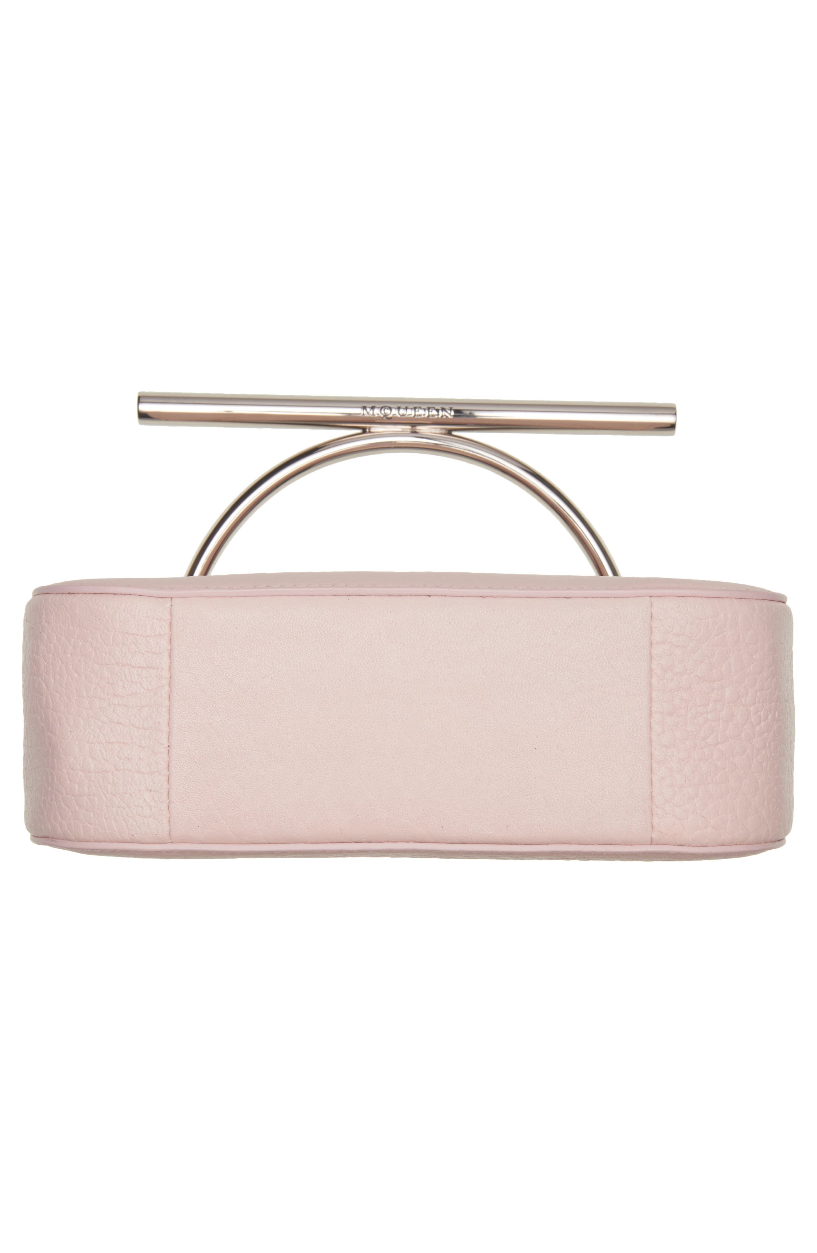 McQueen Mini T-Bar Crossbar Leather Handbag in 9813 Venus Pink/Silver at Nordstrom - 7
