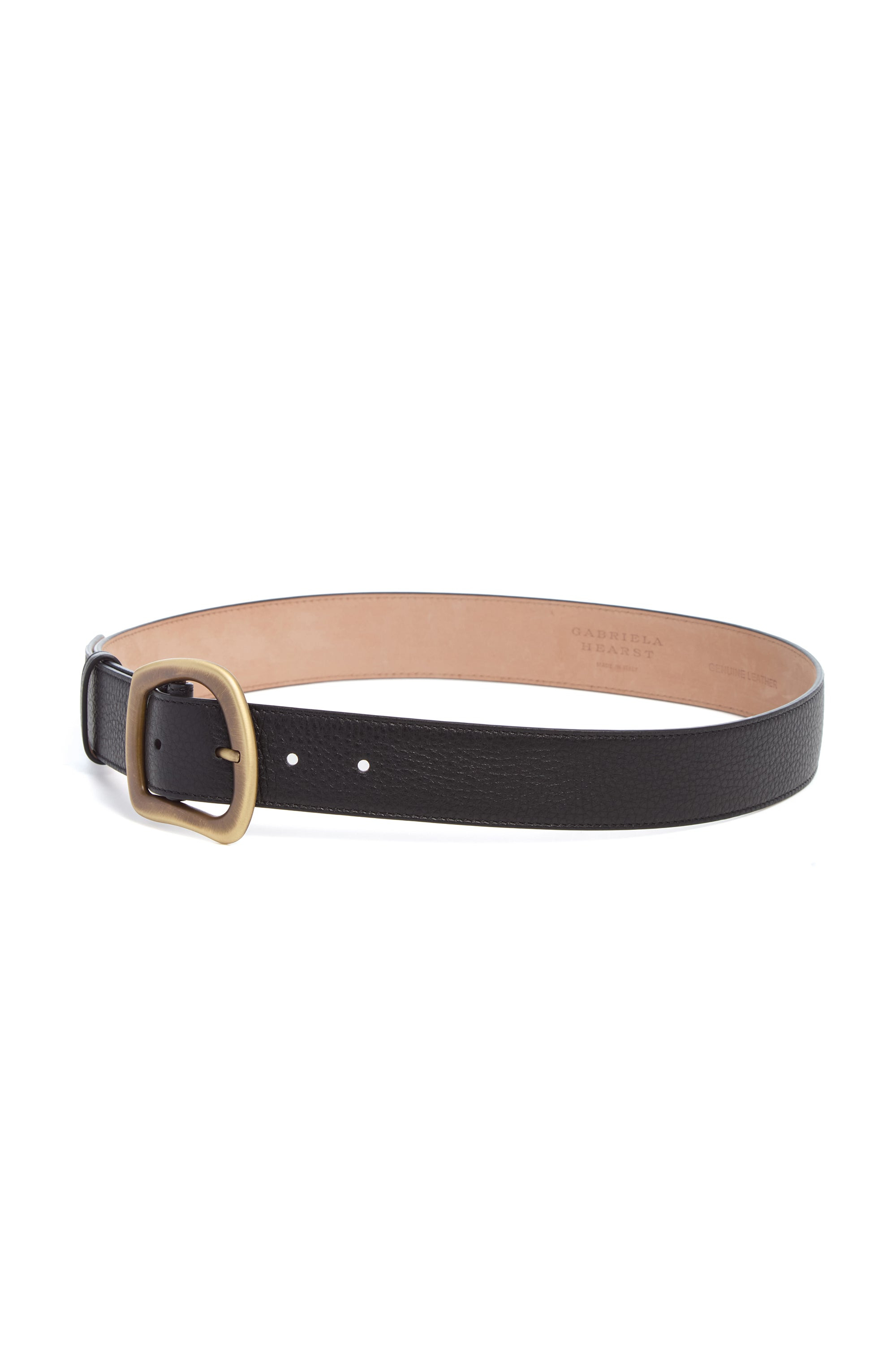 Medium Simone Belt in Black Textured Leather - 2