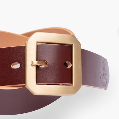 Iron Heart OGL-BELT-SPGAR-BRN OGL Single Prong Garrison Buckle Leather Belt  - Hand-Dyed Brown outlook