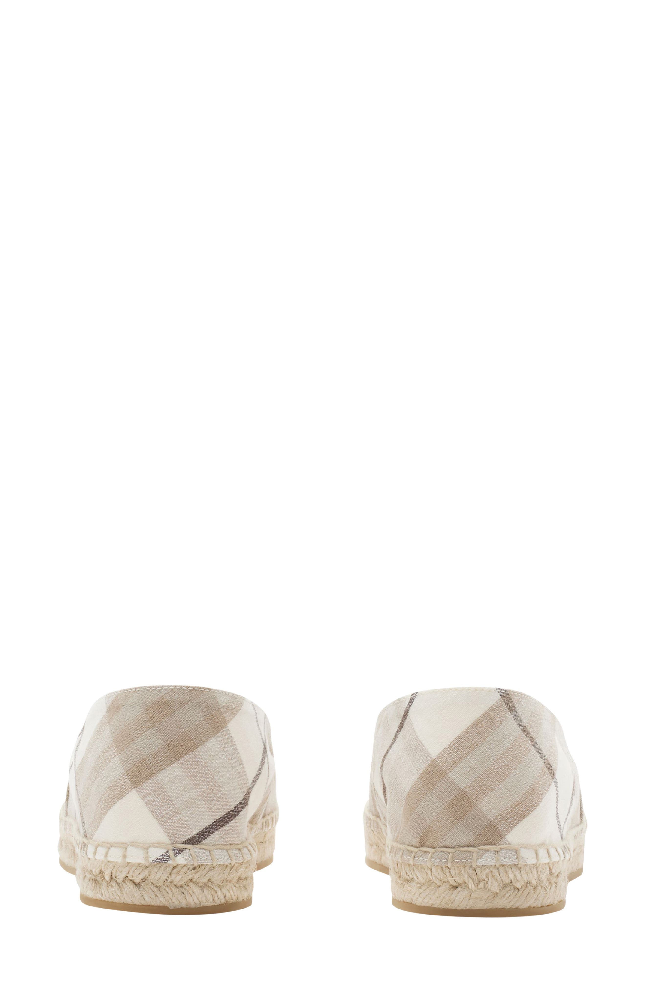 burberry Mews Check Espadrille Flat in Cotton Ip Check at Nordstrom - 5