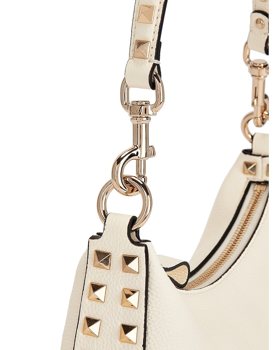 Small Rockstud Hobo Zip Top Bag - 7