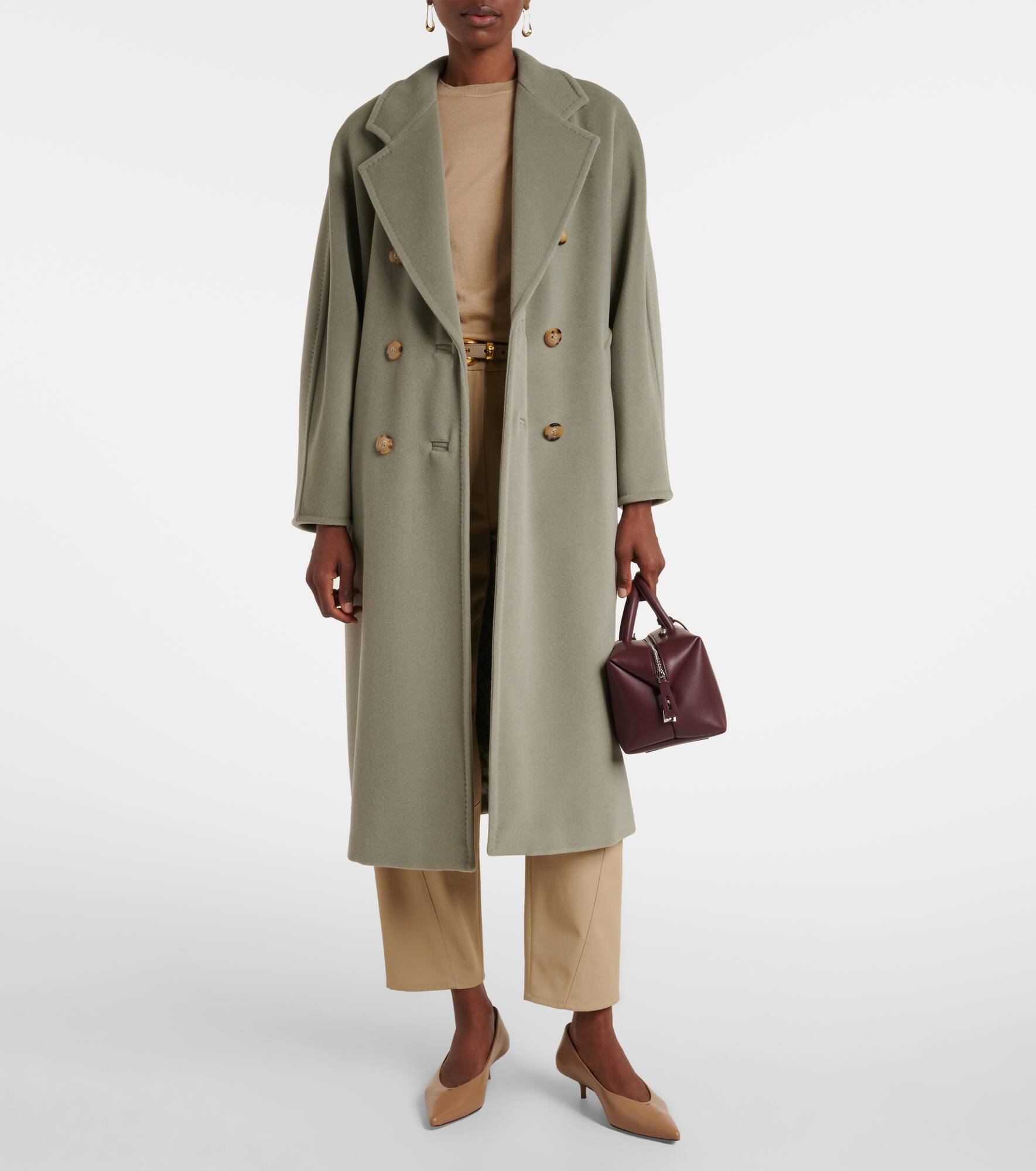 Madame belted wool and cashmere coat - 2