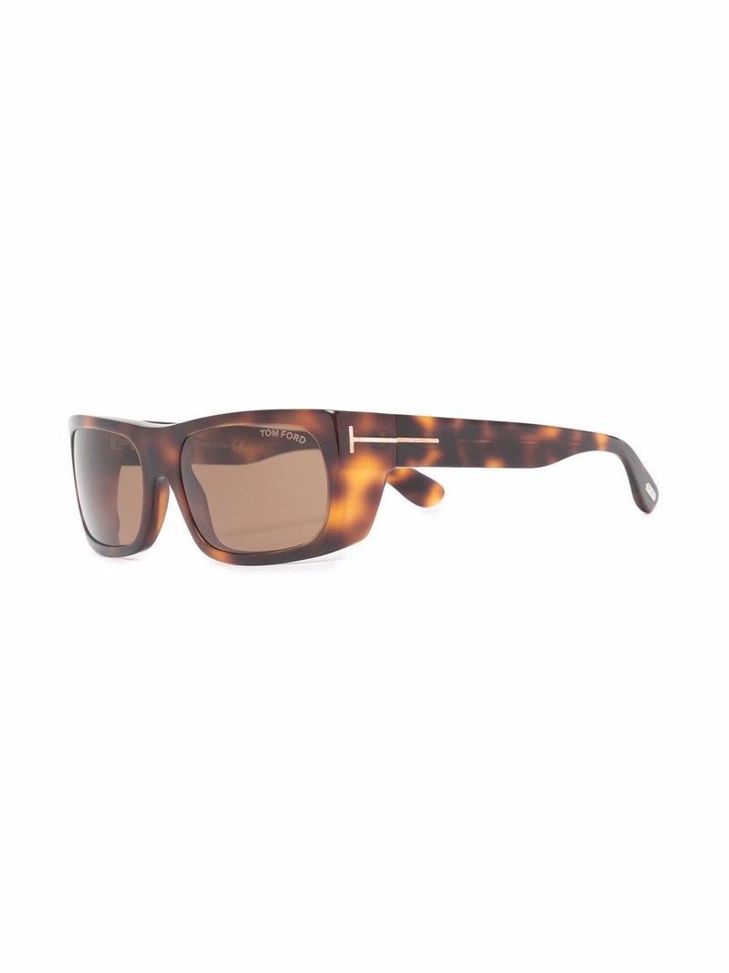 TOM FORD tortoiseshell square-frame sunglasses outlook