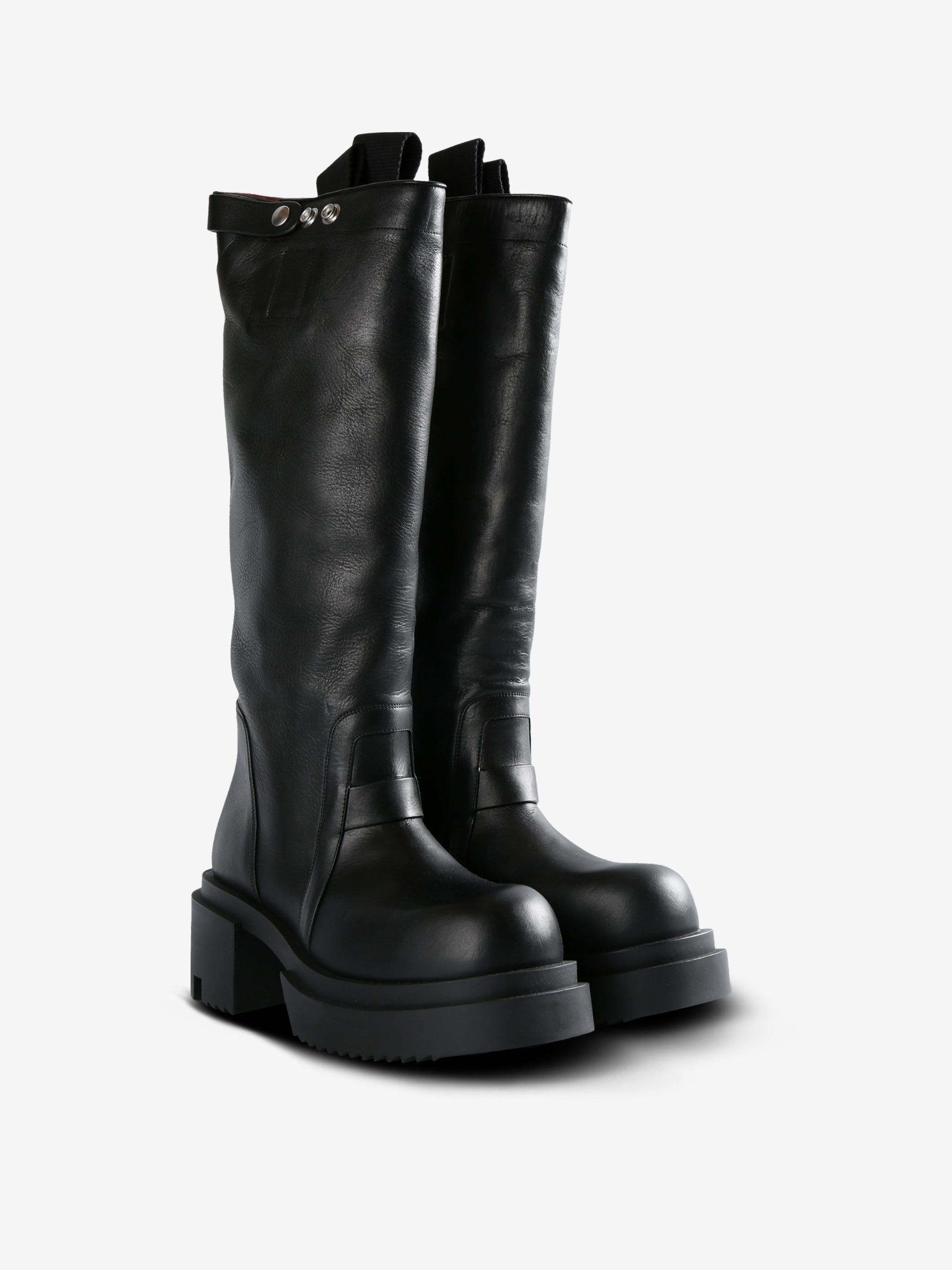 RICK OWENS - Women Stivali In Pelle Knee Pull On Bogun Boots - 2