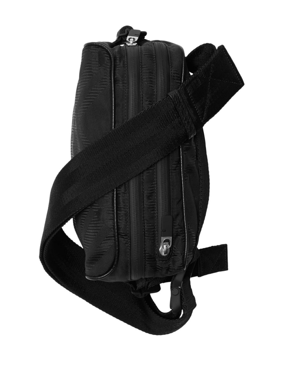 check-jacquard belt bag - 4