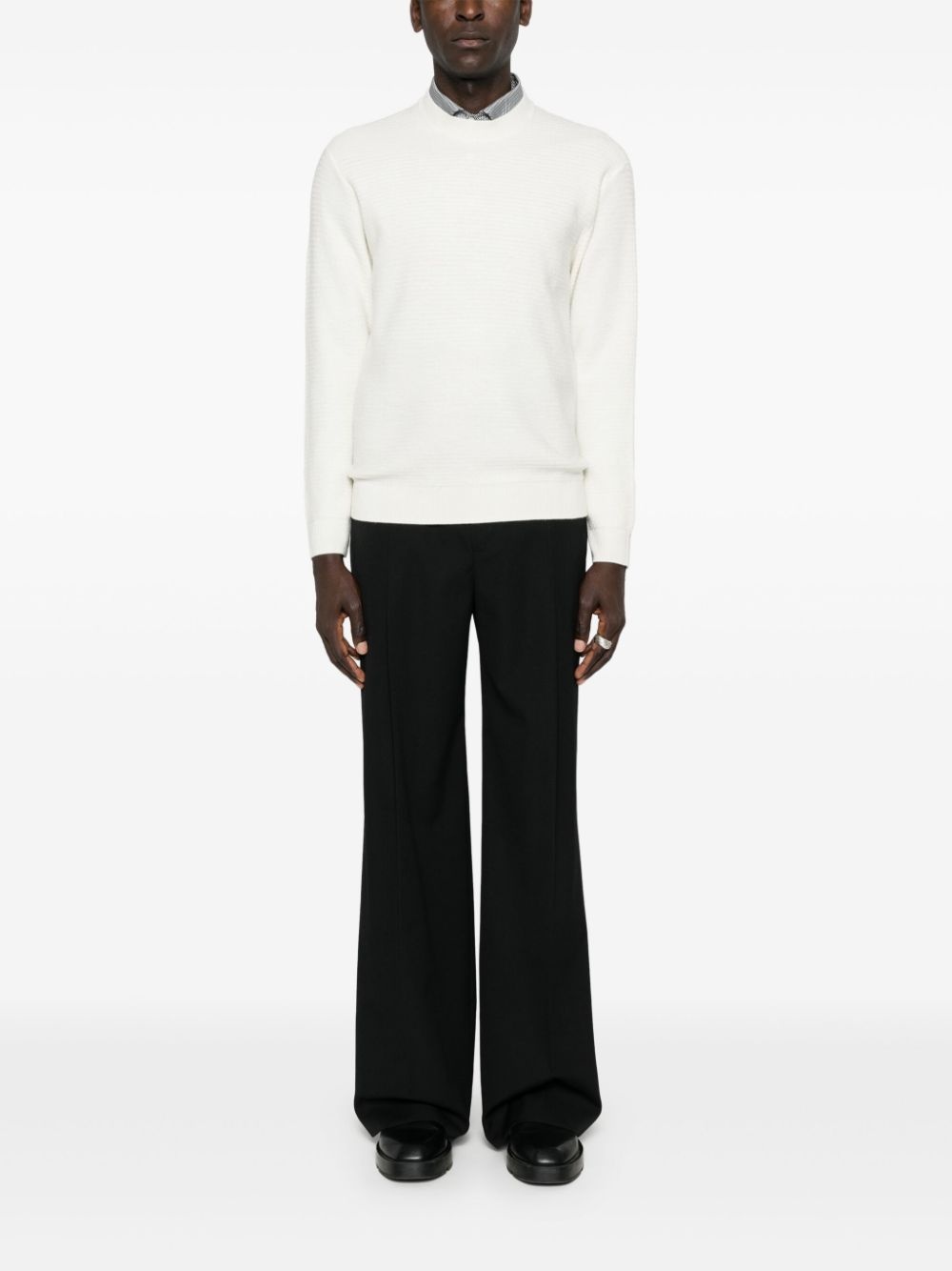 crew-neck virgin wool jumper - 2