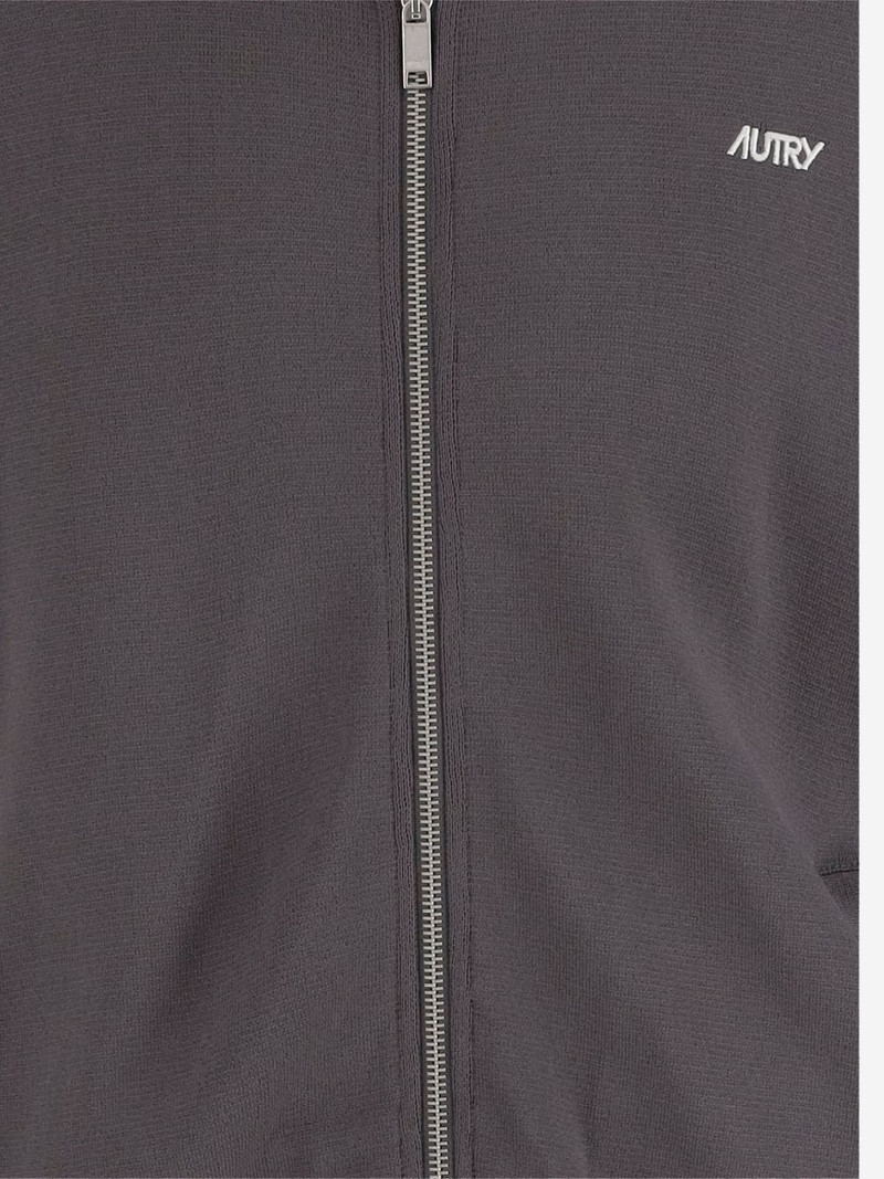 stripe-detail zip-up sweater 3