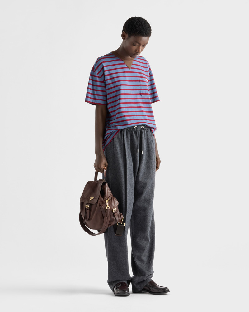 Prada Oversized striped jersey T-shirt outlook