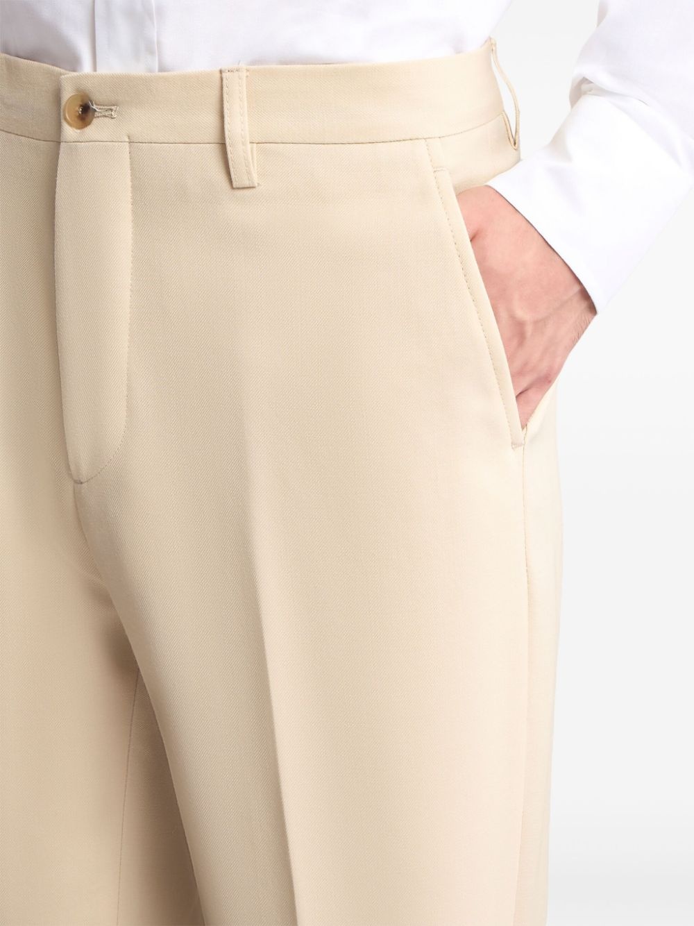 wool twill trousers - 5