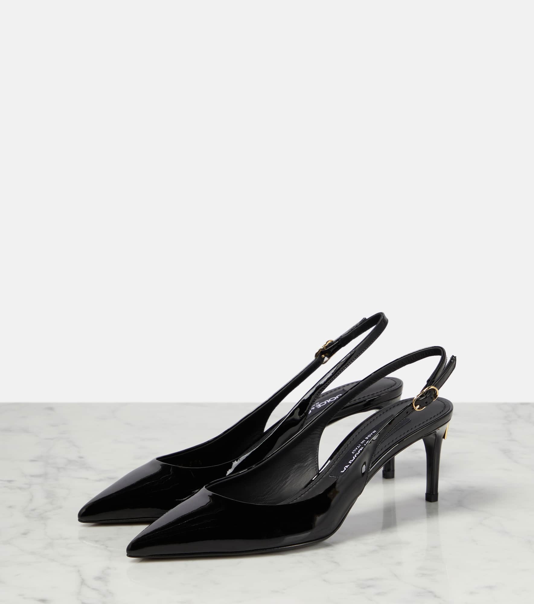 Cardinale patent leather slingback pumps - 5