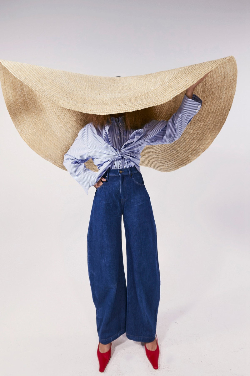 RECYCLED ROUNDED JEANS BLUE DENIM PRE-ORDER 5