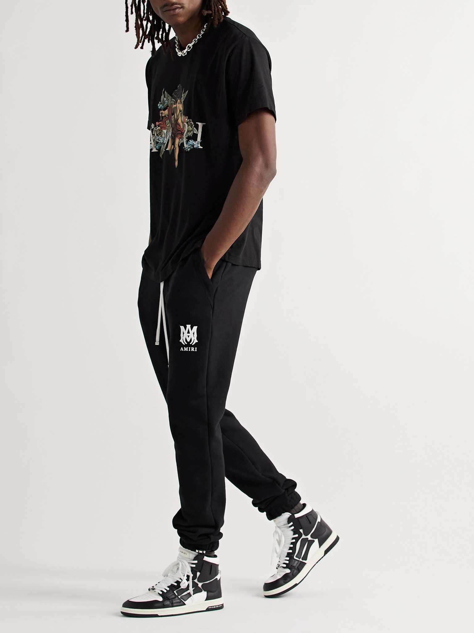 Tapered Logo-Print Cotton-Jersey Sweatpants - 2