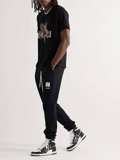 AMIRI Tapered Logo-Print Cotton-Jersey Sweatpants outlook