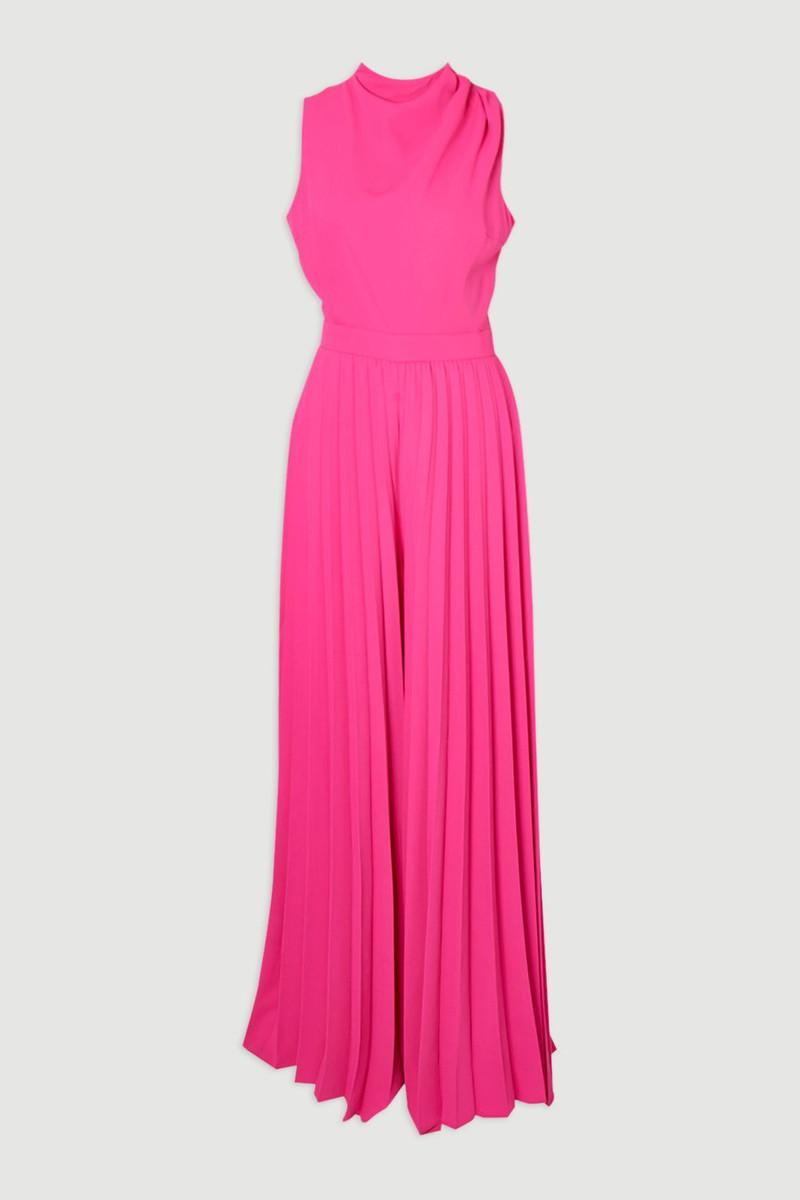 Soft Tailored Halter Neck Pleated Jumpsuit 4