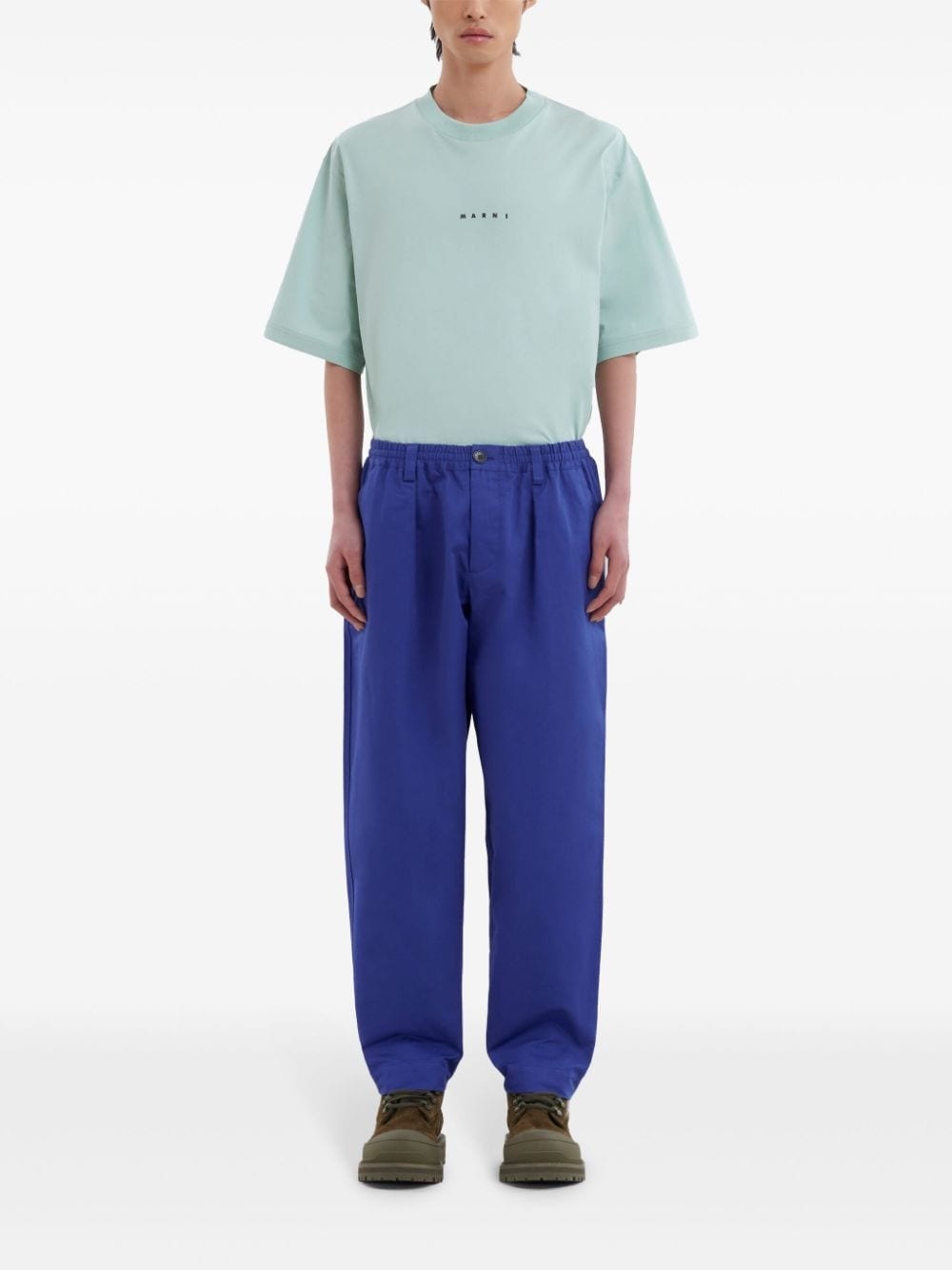 tapered organic-cotton trousers - 3