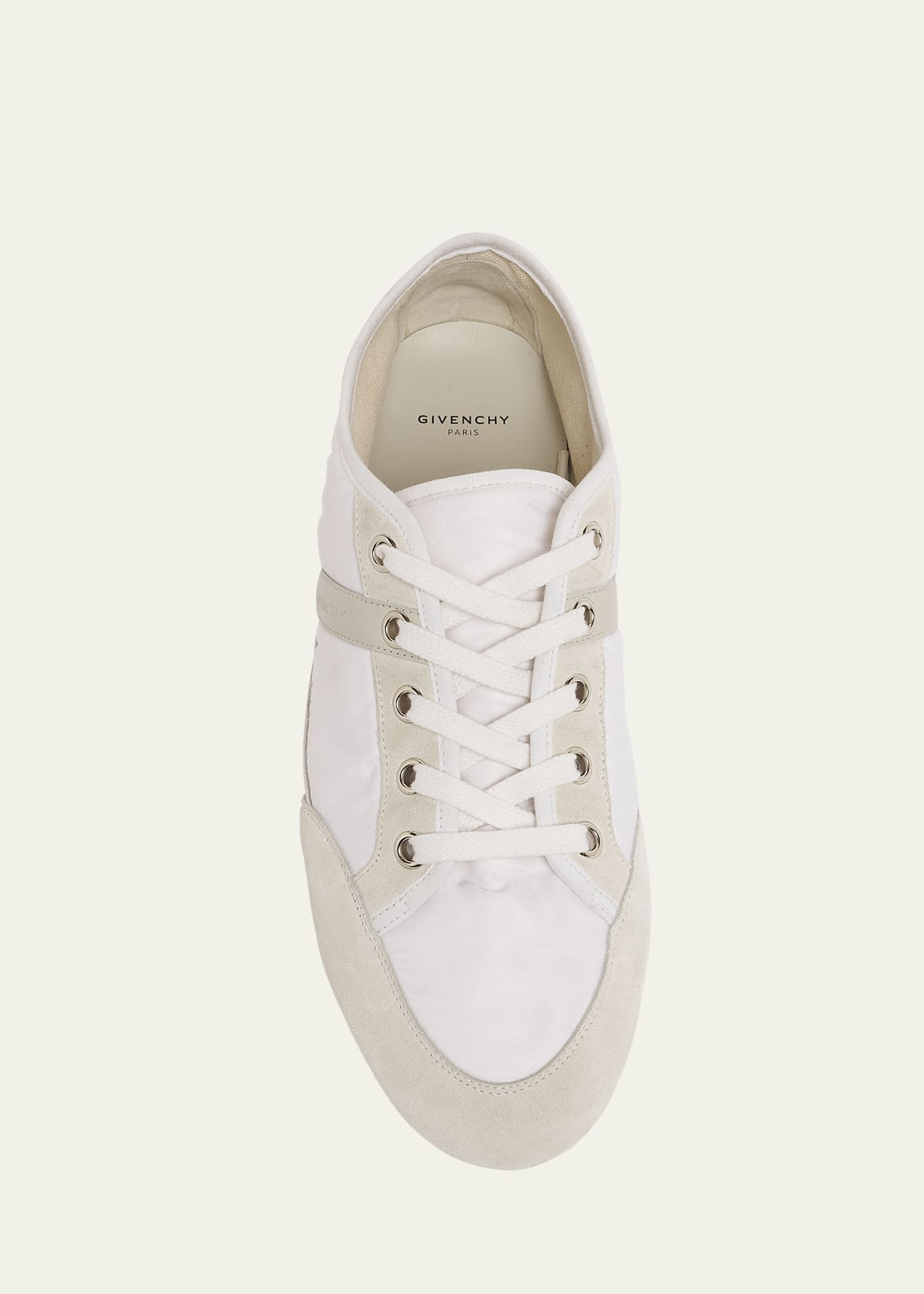 Men's Slim Nylon and Suede Low-Top Sneakers - 5