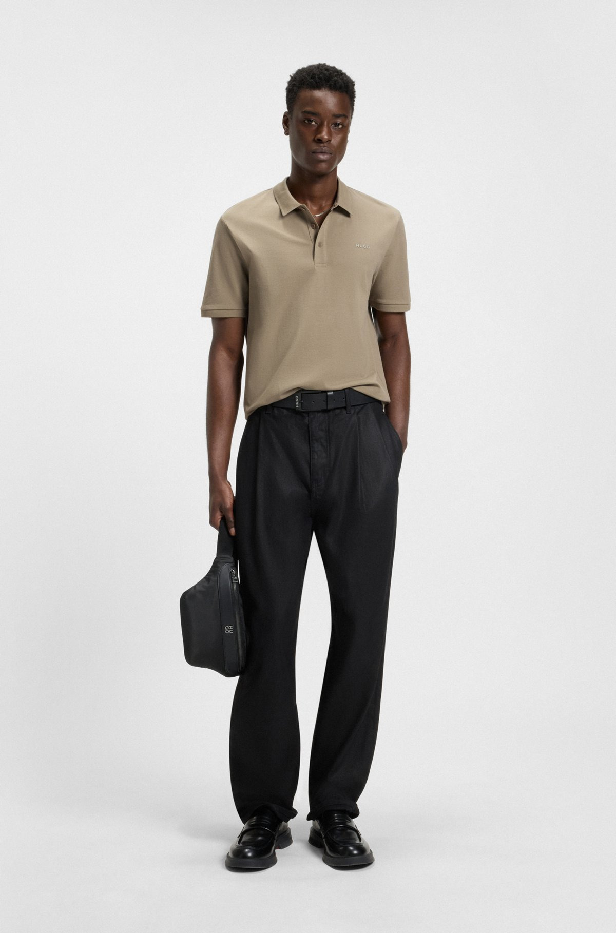 COTTON-PIQUÉ POLO SHIRT WITH LOGO PRINT - 4