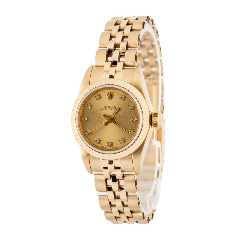 Ladies Rolex Oyster Perpetual 67198 Yellow Gold - 2